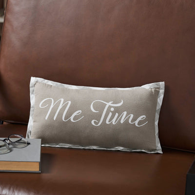 Me Time Script 7" x 13" Small Accent Pillow