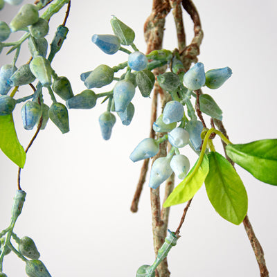 Blue Seeded Berry Vine 62" Faux Floral Garland