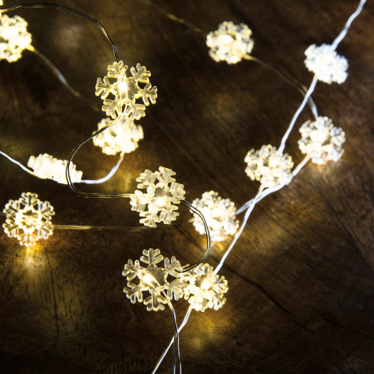 20 Light Snowflake Mini Wire Lights – Blueberry Lane Shop