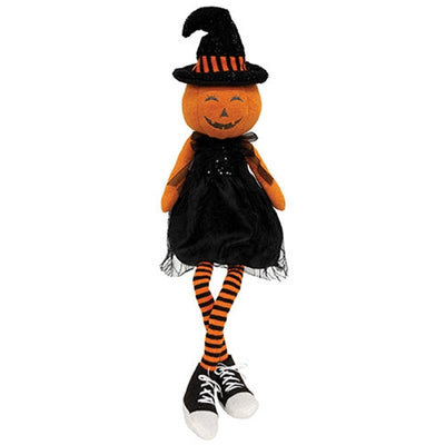 🧙‍♀️ 7 WITCHY DAYS DAY 2 ✨ Jack O Lantern Witch Dangle Leg Doll