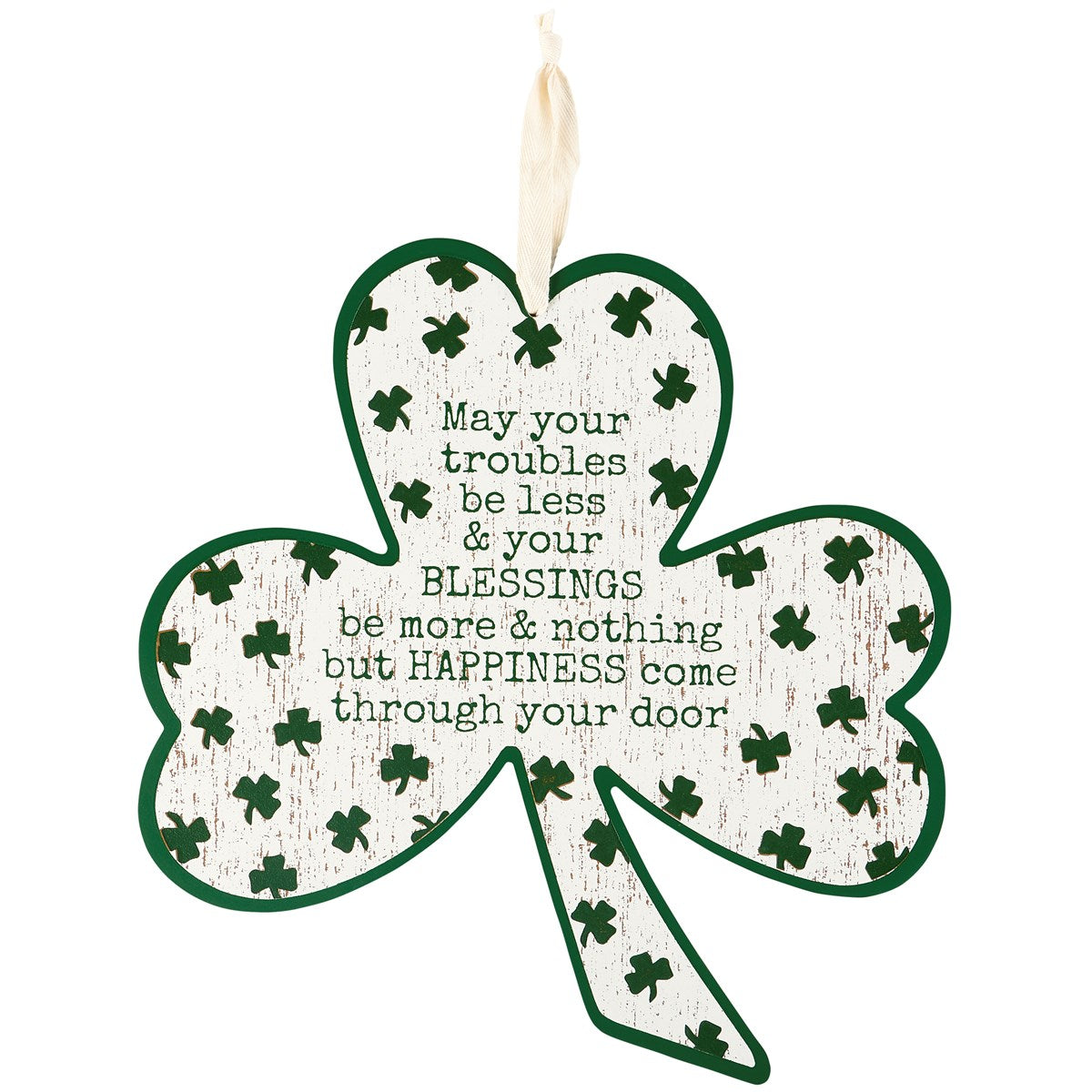 May Your Troubles Be Less St Patricks Day Wall Decor