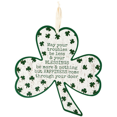 May Your Troubles Be Less St Patricks Day Wall Decor