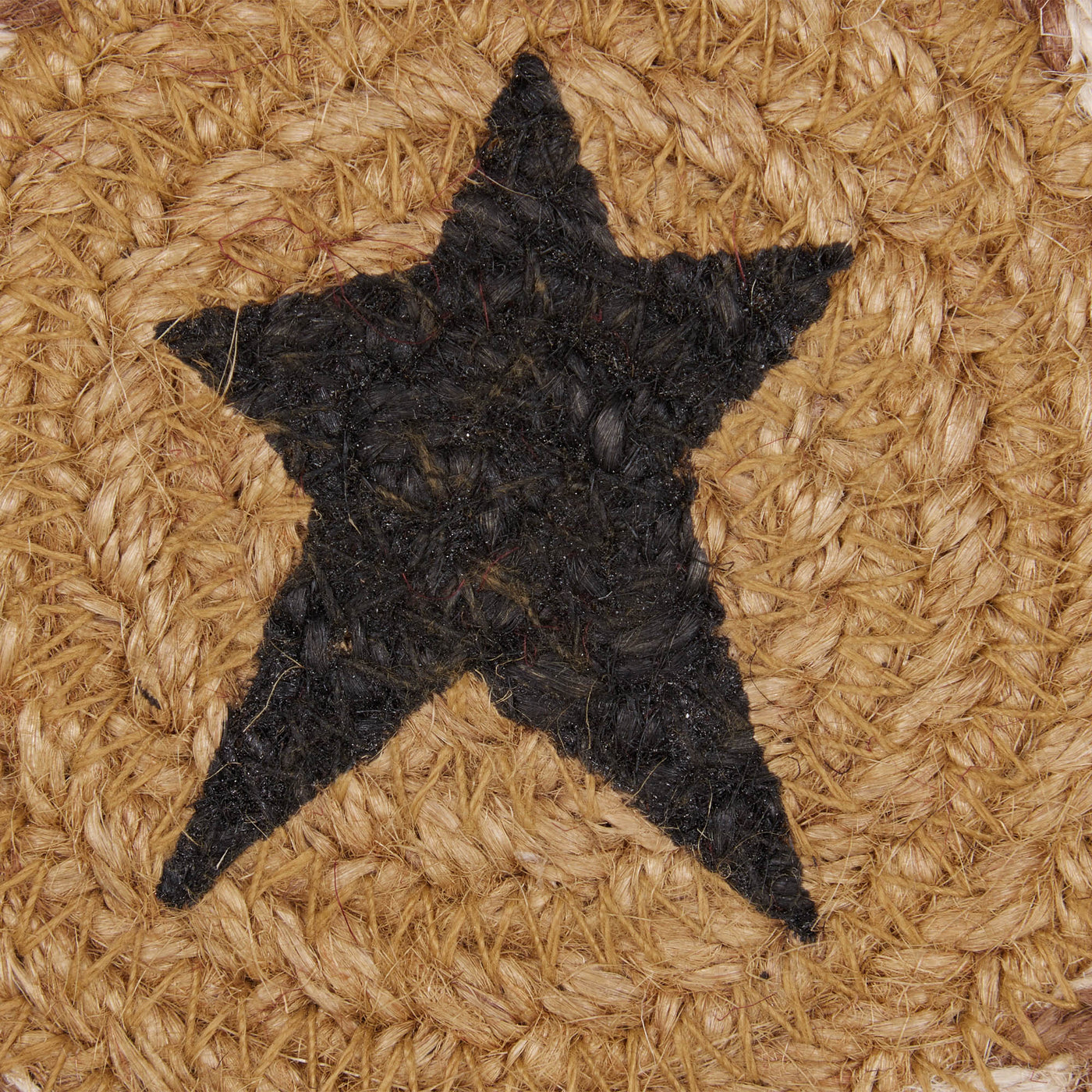 Set of 6 Kettle Grove Jute Stencil Star Coasters