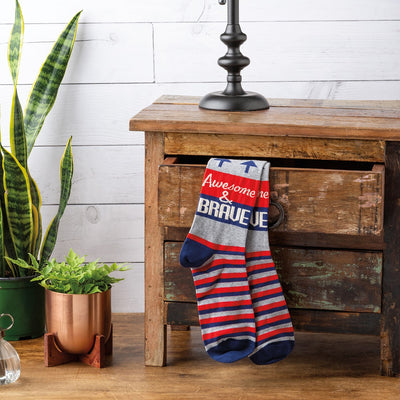 Awesome & Brave Fun Novelty Socks