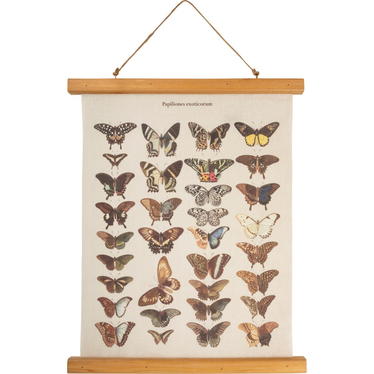 Natural-Style Butterfly Canvas Wall Hanging Decor