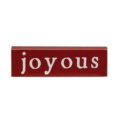 Set of 3 Faith Hope Joyous Thin Mini Block Signs