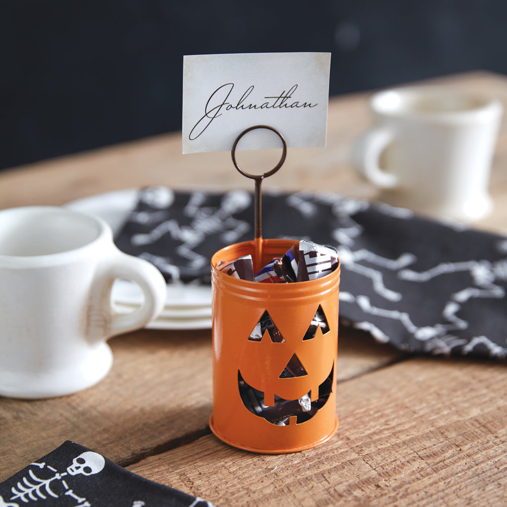 Set of 4 Jack-O-Lantern Place Card Holders