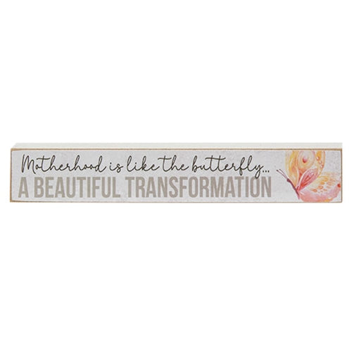 Set of 3 Motherhood Butterfly Mini Stick Signs