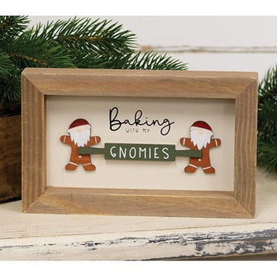 Baking With My Gnomies Small Christmas Framed Sign