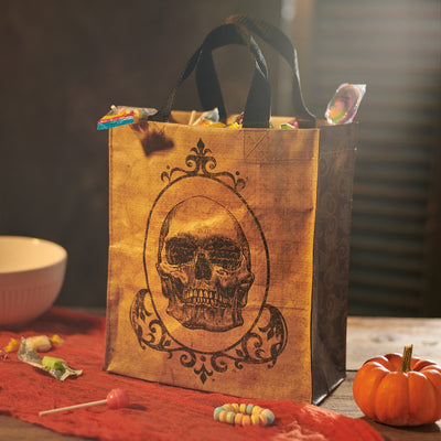 Surprise Me Sale 🤭 Gothic Skull Halloween Reusable Market Tote Gift Bag