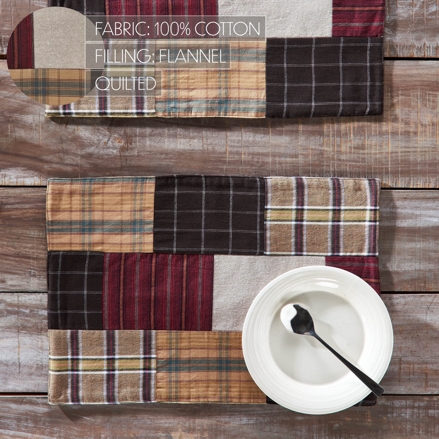 Set of 2 Wyatt Quilted Placemats