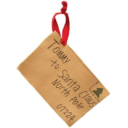 Santa Claus Letter Ornament, From Tommy