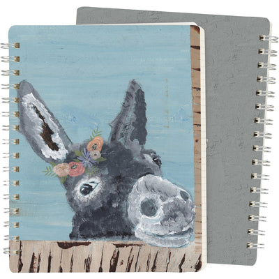 Floral Donkey Spiral Notebook Journal