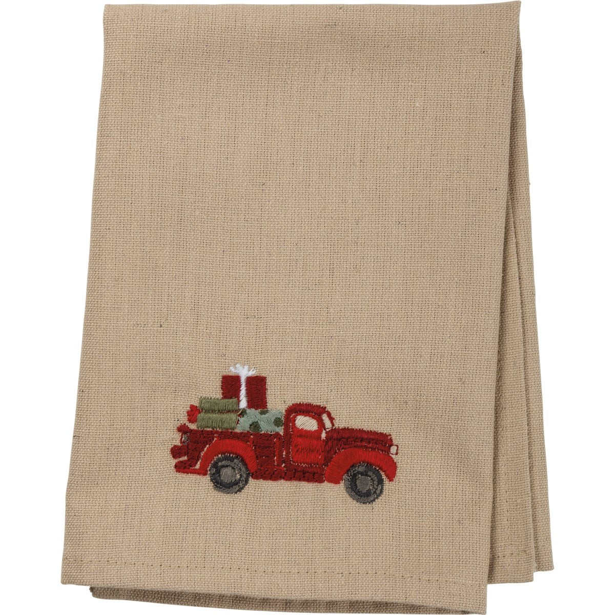 Set of 4 Christmas Red Truck With Tree Napkin Set