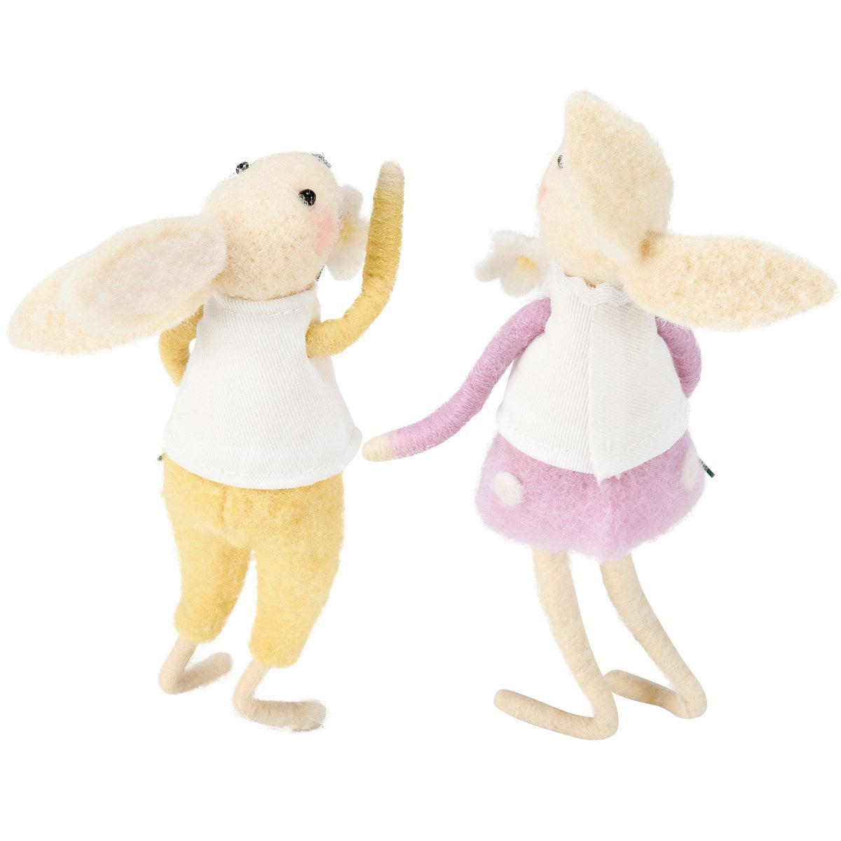 Dassy Rabbit Daisy Rabbit Couple Felt Critter Set – Blueberry Lane Shop