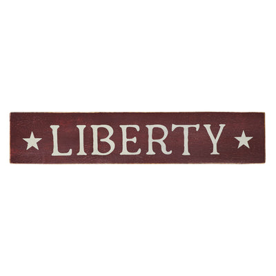 Liberty Stars 14" Burgundy Wooden Sign