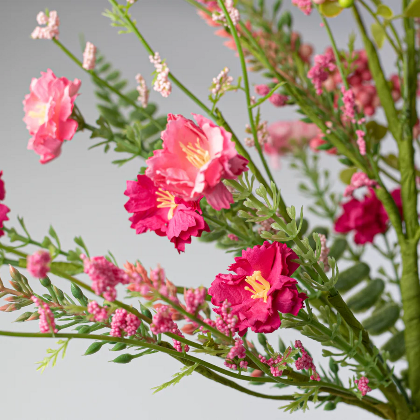 Pink and Fuchsia Spring 20" Faux Mini Flower Spray