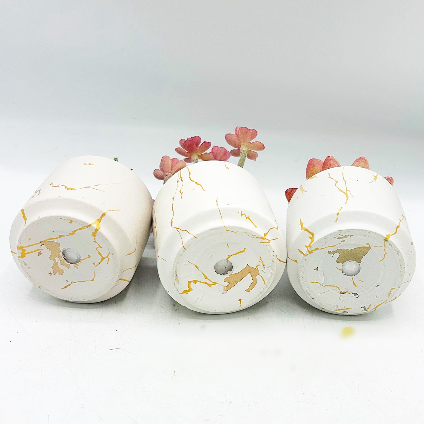 set of three succulents Set of Three Faux Succulents in Mini Pots – Blueberry Lane Shop
