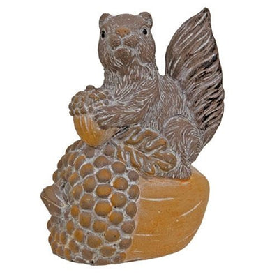 Squirrel on Acorn 4" Resin Figurine