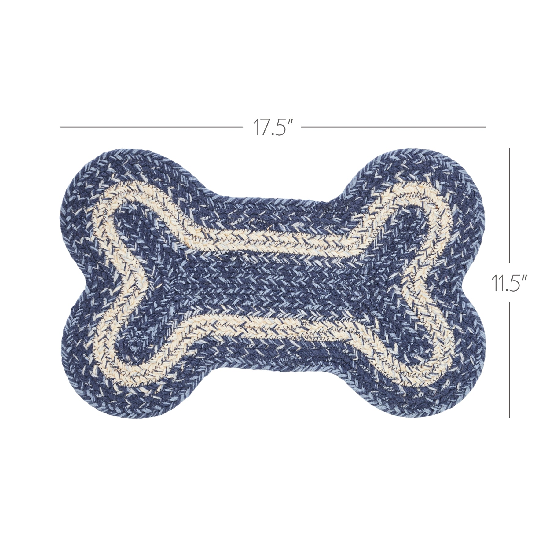 Dog Bone Rope Rug Great Falls Blue Indoor/Outdoor Small Dog Bone Rug – Blueberry Lane Shop