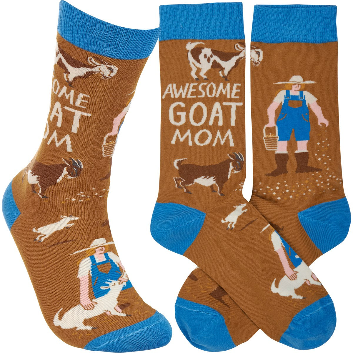 Awesome Goat Mom Fun Novelty Socks