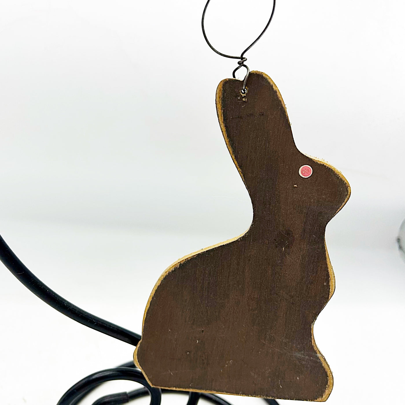 Wooden Chocolate-Look Bunny Ornament