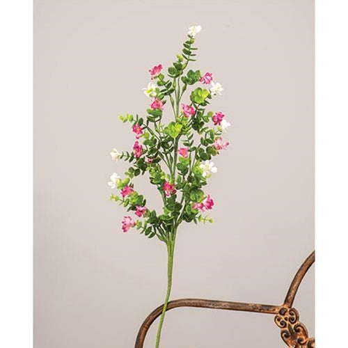 Pink & White Wildflower 30" Faux Floral Spray