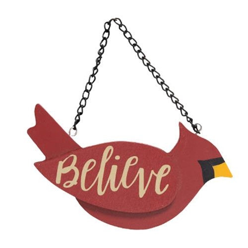 DAY 22 ✨ 25 Days of Ornaments ✨ Set of 2 Believe & Love Wooden Cardinal Ornaments