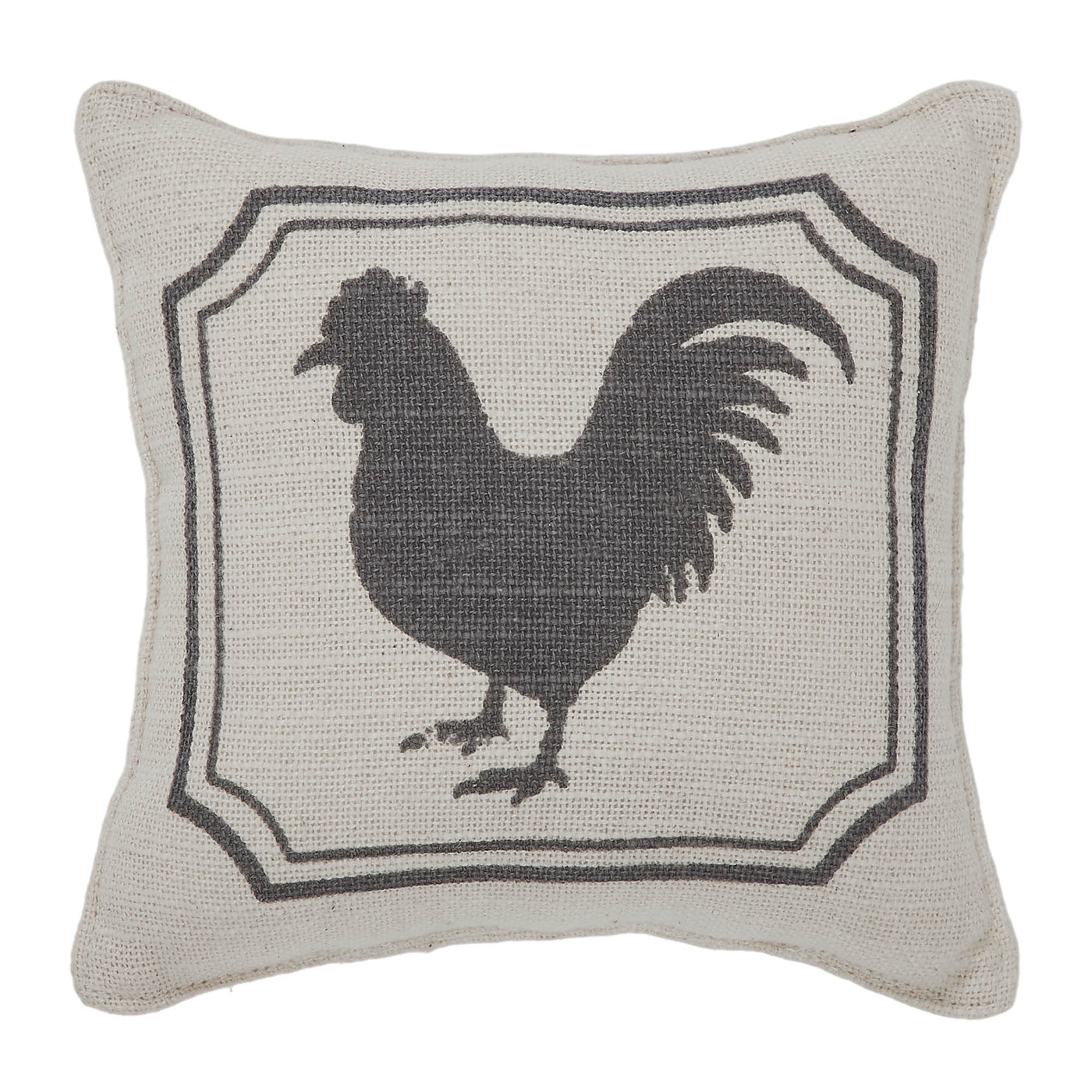 Farmhouse Rooster Silhouette 6" Mini Accent Pillow