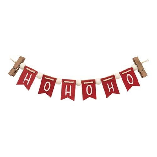 Ho Ho Ho Mini Clip Christmas 9" Banner