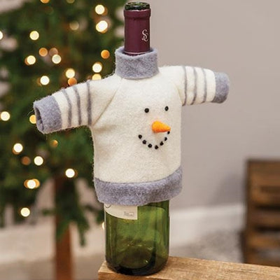 HAPPY BIRTHDAY🎂 💙 Snowman Sweater Felted Wool Bottle Topper