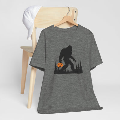 Bigfoot with Halloween Bucket Cozy T-Shirt