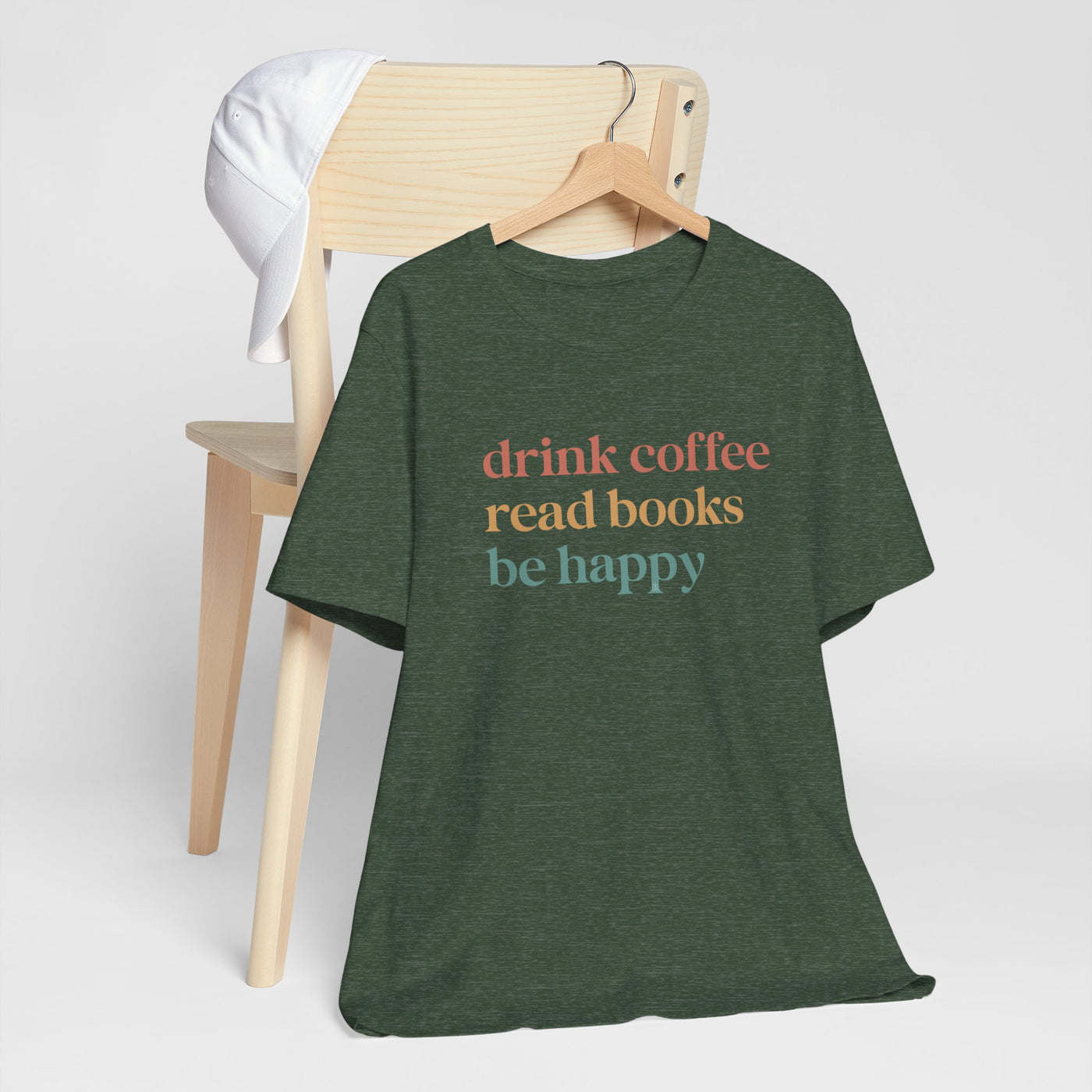 💙 Drink Coffee Read Books Be Happy Cozy T-Shirt