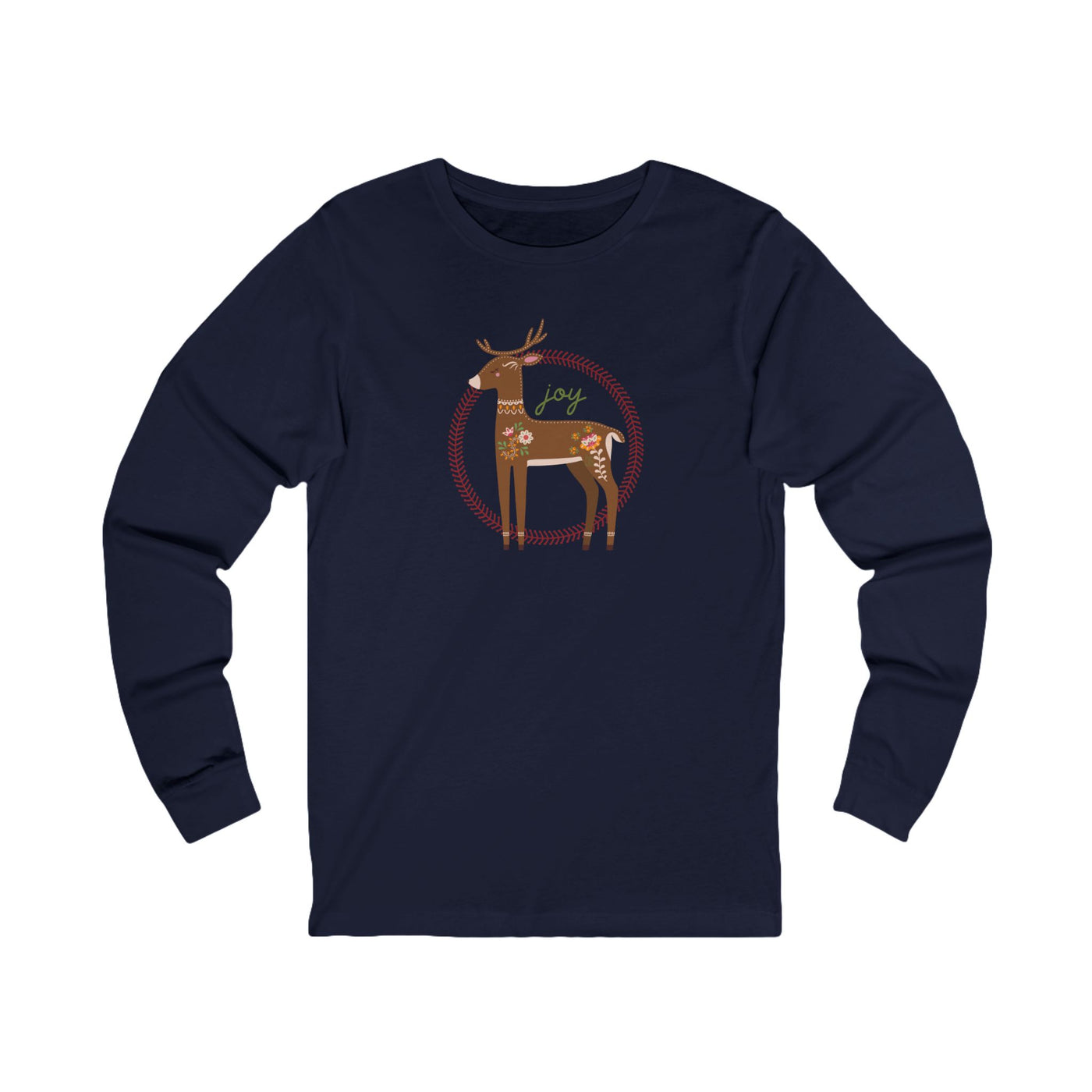 Joy Deer Long Sleeve Cozy Christmas Tee