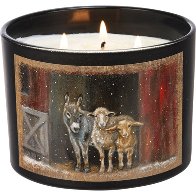 😊 WARM & COZY DAY 1 ✨ Snowy Farm Family 14 oz Spruce Scented Jar Candle