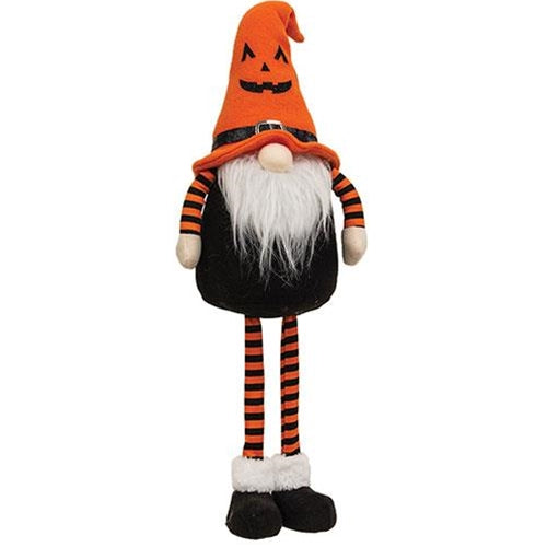 Halloween Pumpkin Standing Gnome 23" H