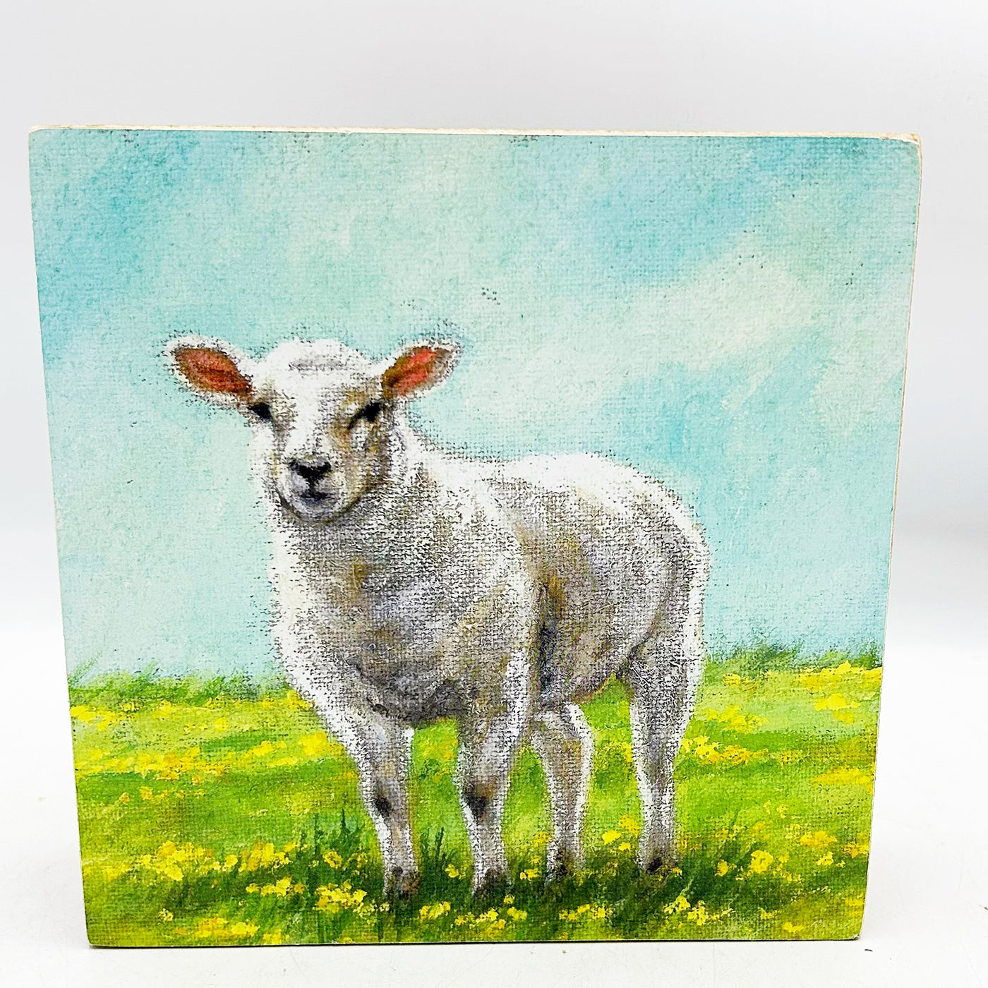 💙 Farm Sheep 6" Wooden Box Sign