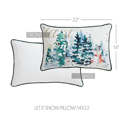 Let It Snow Snowmen and Trees Accent Pillow