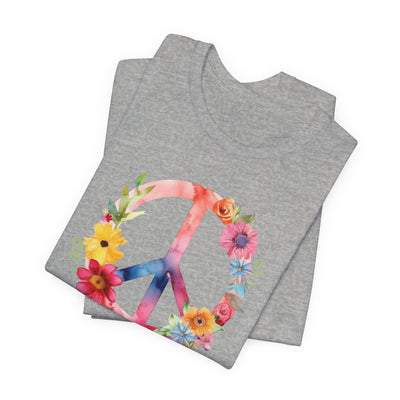 🔥 Wildflower Peace Sign Cozy T-Shirt