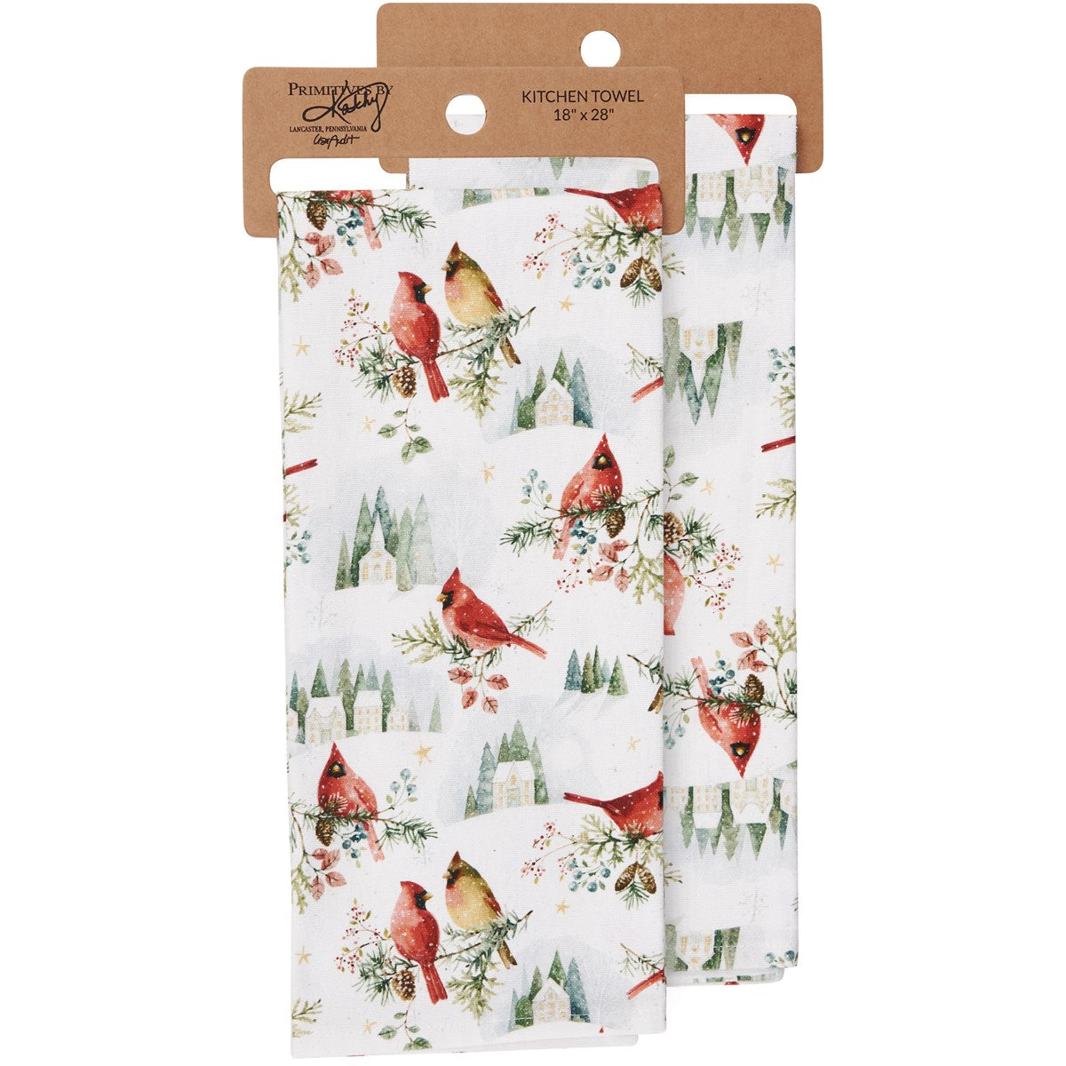 💙 Snowy Winter Cardinals Kitchen Towel