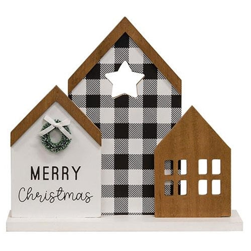 Merry Christmas Woodland Cutout Home Sitter