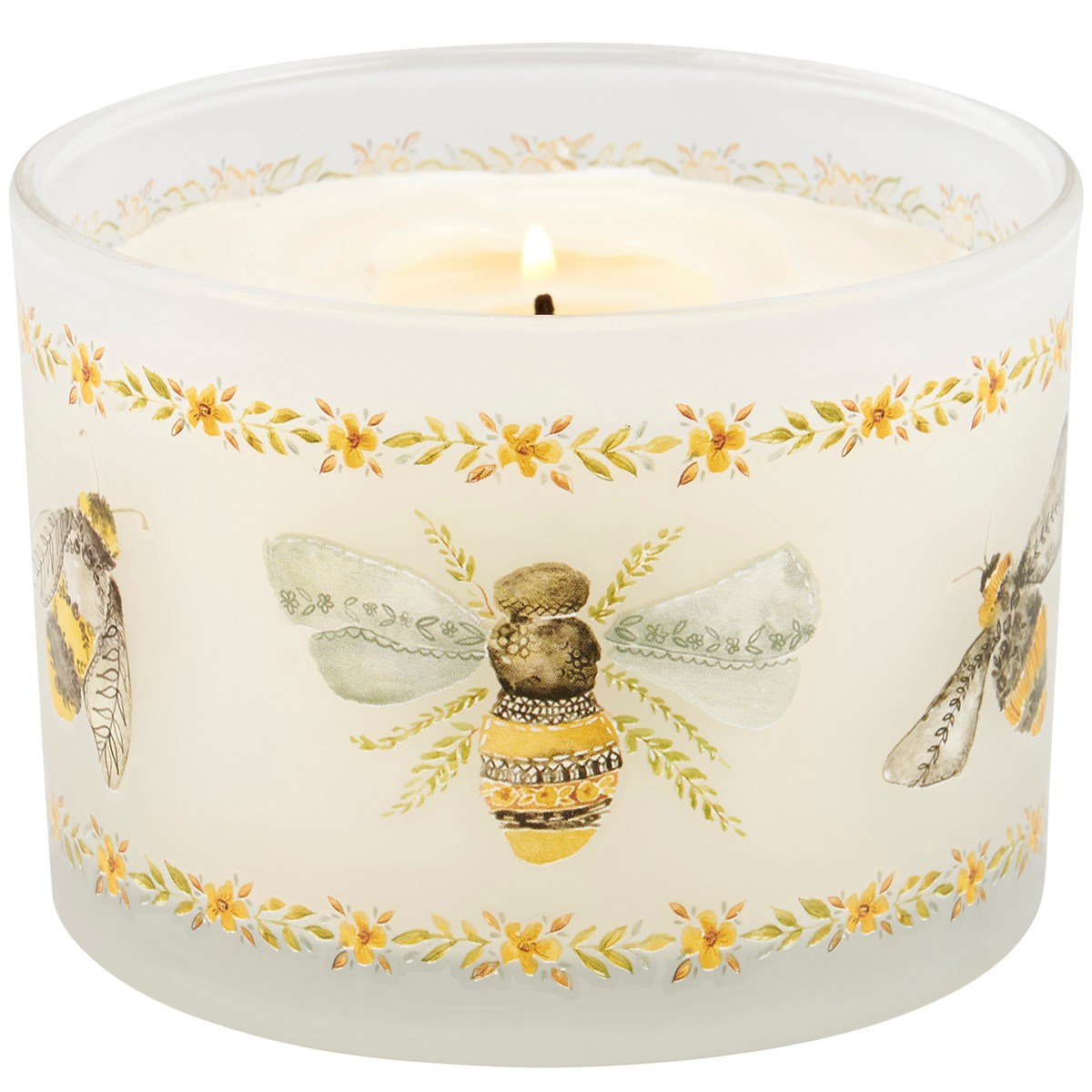 Bees and Flowers 14 oz Jar Candle Lemongrass Scent