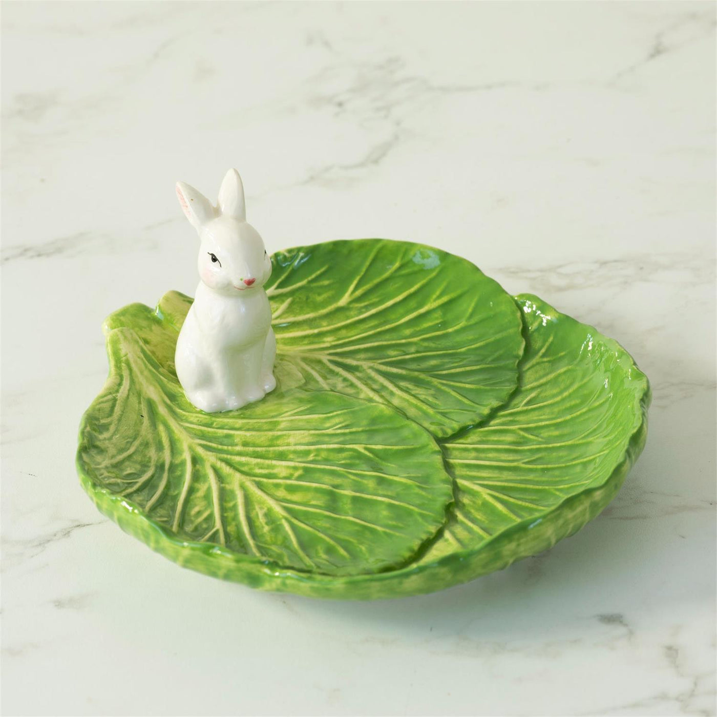 Cabbage With Bunny Ceramic Plate