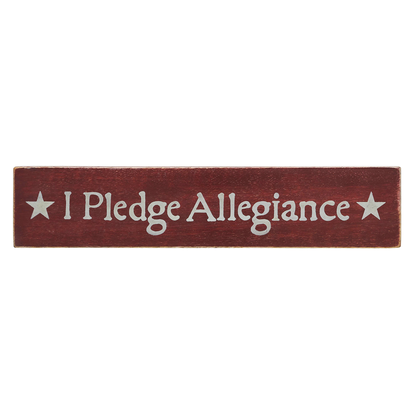 I Pledge Allegiance 13" Red Wooden Sign