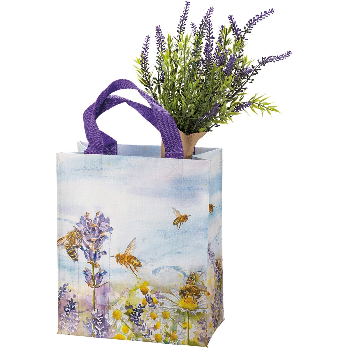 Lavender and Bees Daily Tote Market Bag