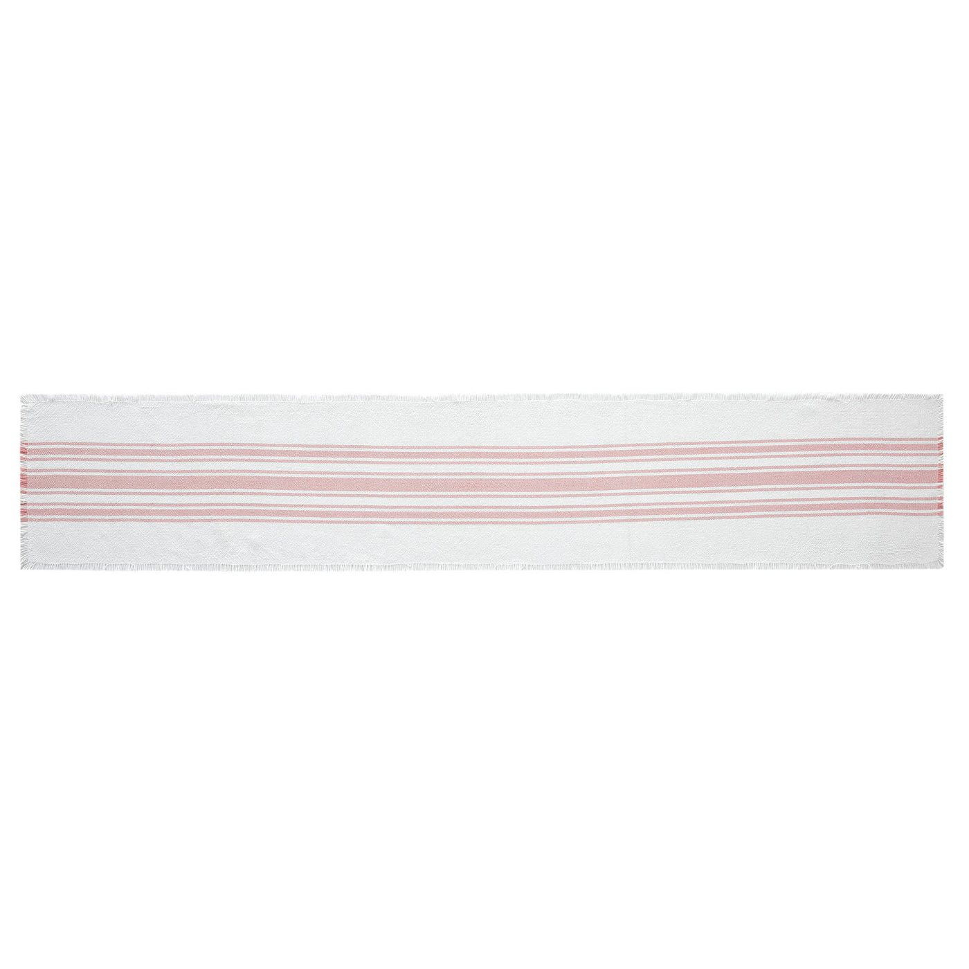 Antique White Stripe Coral Indoor/Outdoor 72" Table Runner