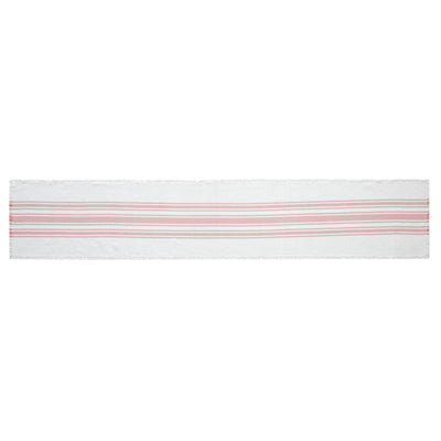 Antique White Stripe Coral Indoor/Outdoor 72" Table Runner