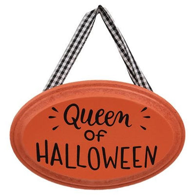 Set of 3 Queen of Halloween Wooden Ornaments