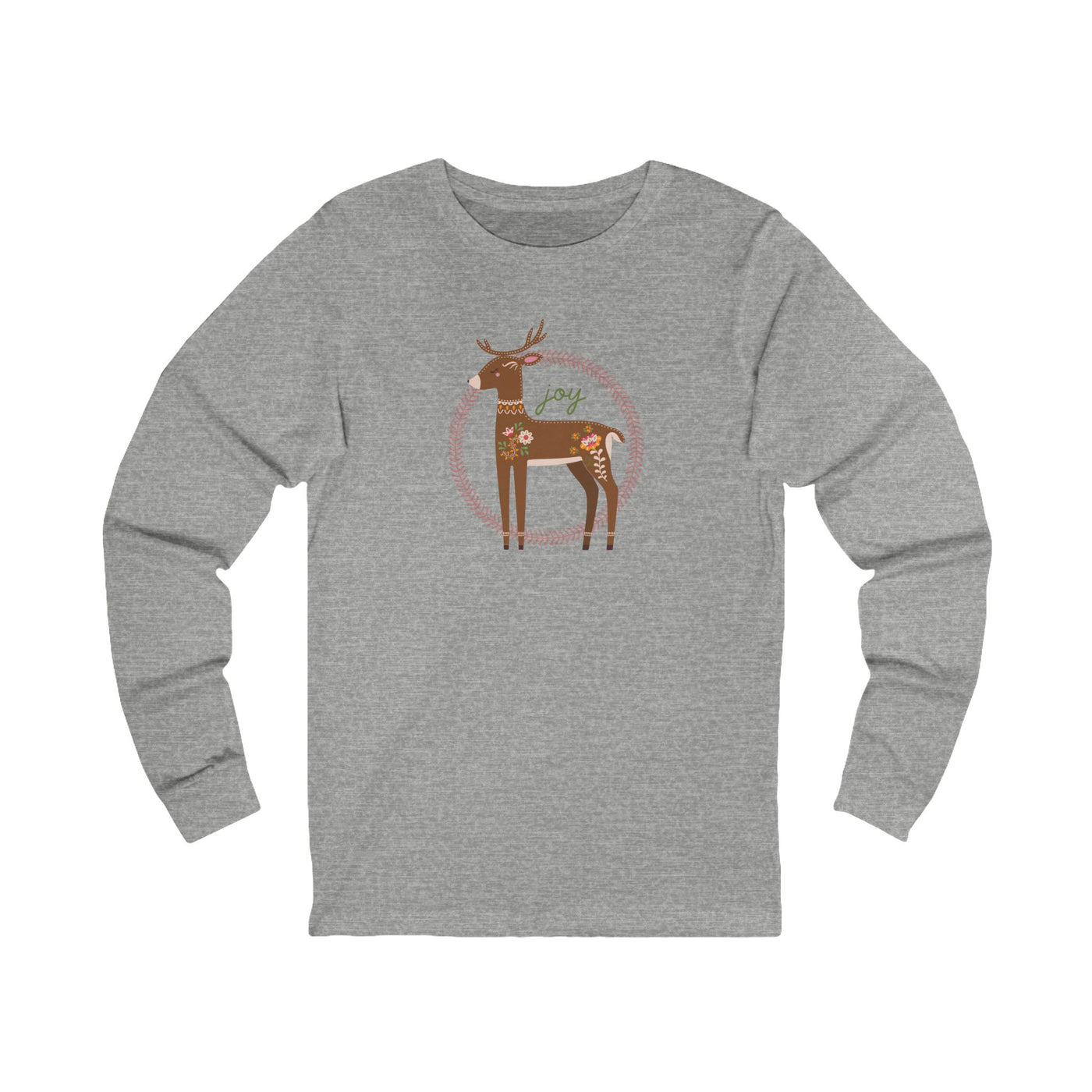 Joy Deer Long Sleeve Cozy Christmas Tee