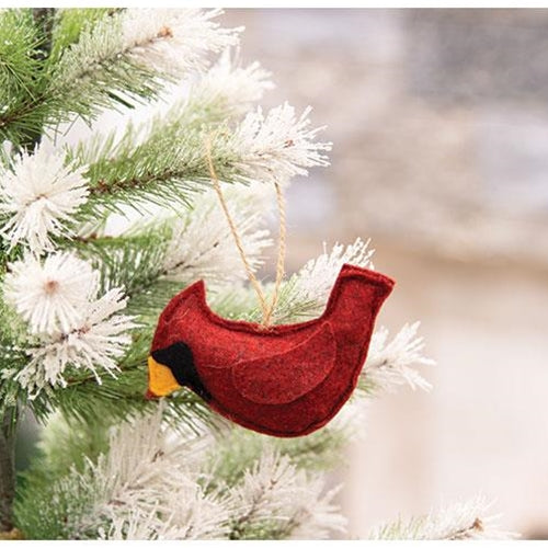 💙 Red Cardinal Felt Ornament